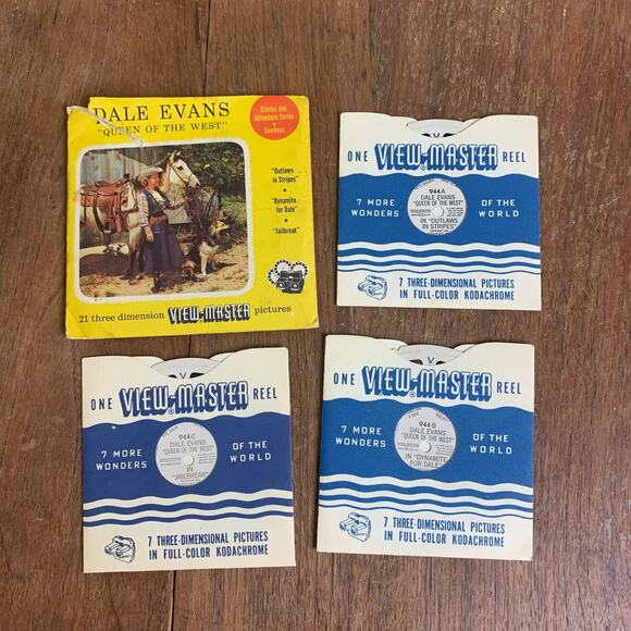 Dale Evans Queen of the‎ West VINTAGE 1955 Sawyer's View-master Reel Set - Picture 1 of 7